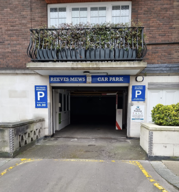 Parking on Reeves Mews - Mayfair Barbershop, W1K